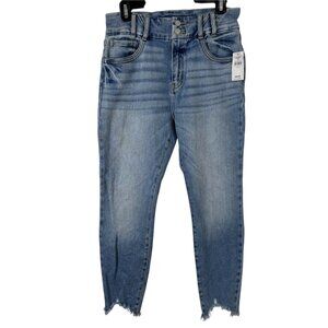 KanCan NEW Kurvy Ultra High Rise Ankle Skinny Lightwash Blue Denim Jeans Size 28